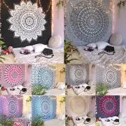 US Hippie Psychedelic Mandala Tapestry Wall Hanging Blanket Home Room Decoration