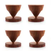 4Set HiFi Speakers Amplifier Rosewood Spike Isolation Stand Feet + Pads 23x20mm