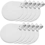 Generic 10Pcs Round Blank Pet Identity Tags Durable Titanium Steel Dog Tags for Custom Engraving Lightweight for Pet Identification and Personalization Glossy