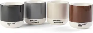 丹麥設計PANTONE雙層陶瓷杯/ 175ml/ 冷色灰/ 色號9