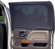 EcoNour Car Side Window Sun Shade (Pack of 2) | Stretchable & Breathable Car Window Screens for Complete Sun & Privacy Protection | Fits Most Truck, SUV and Minivan (XL 42" x 24")