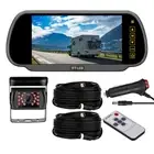 7" Touch Button Monitor 4PIN IR Rear View Reversing Camera 2x 10m 12-24v Caravan