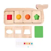 Wooden Puzzle Geometry Tangram Teaching Tool Toy for Toddlers Early Education