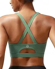 [RUNNING GIRL] Sports Bra for Women High Support Molded Cup Strappy Running Sports Bras Workout Sports Bra