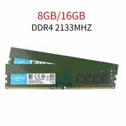 16GB 8GB 4GB DDR4 2133MHz PC4-17000U 288Pin DIMM Desktop Memory SDRAM Crucial BT
