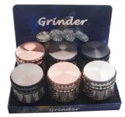 6 PACK 2.6" 4PC Pretty Gothic Grinder Tobacco Herb Spice Crusher w/ Dimond Stone