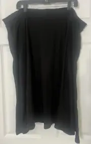 NEW ModCloth Womens Plus 3X Black Stretch Jersey Pull On Skirt Pockets