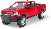 Scale Finished Model Car 1:24 Scale for Chevrolet Colorado ZR2 2017 Pickup Metal Car Model Simulation Replica Model Vehicle Collectible Die-cast Vehicle(Red)