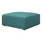 Modway Mingle Modern Style Polyester Fabric Ottoman in Teal Blue Finish