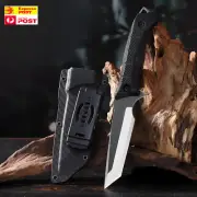 Fixed Blade Knife with Kydex Sheath Razor Sharp Camping Miltary Outdoor Survival