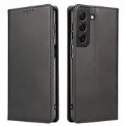 Phone Case For Samsung Galaxy S23+ Calf Texture Magnetic Closure Phone Case with Stand Wallet