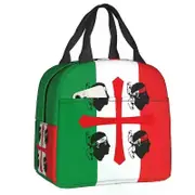 a2192 Sardegna Italy Italia Insulated Lunch BagsItalian Pride Portable Lunch Tote for School Food Box sz701