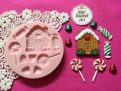 Christmas Candy Cottage Silicone Mold Food food cake Decoration Cupcake (FDA)