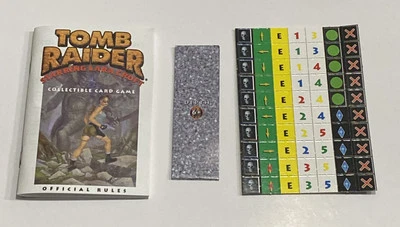 Tomb Raider CCG Lara Croft Official Rules Tokens Depth Tracker TCG New!