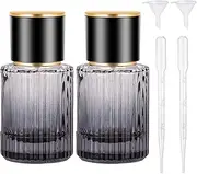 Gsteng 30ml Glass Perfume Atomizer Bottles, Empty Perfume Bottle, Black Perfume Spray Bottle, Portable Cologne Atomizer, Travel Perfume Atomizer Refillable (4)
