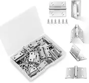 14 Sets Small Hinges with Screws, Stainless Steel Jewelry Box Hinges Silver, 1 i