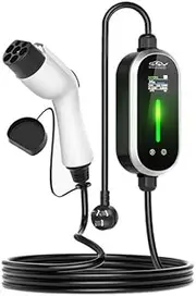 Type 2 EV Charger, Electric Vehicle Charging Cable with Screen 3.5KW 16A 220-240V 6M Cable Australian Plug Fit Tesla Model Y/Model 3 EV & Plug-in Hybrid Car Charger Station Accessories