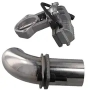 Electric Exhaust Cutout Valve with Flanged Pipes 51mm 2.0inch