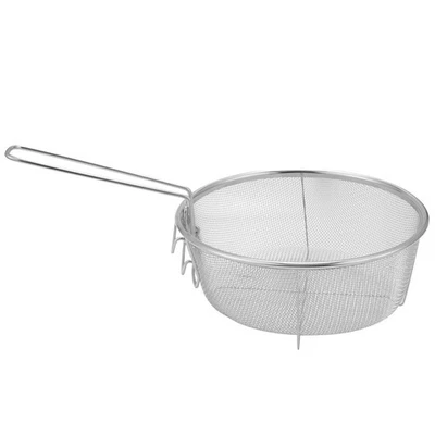 1Pcs Stainless Steel Fry Baskets Hot Oil Frying Fried Basket with Single7602