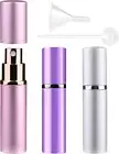 Pack of 3 10 Ml Perfume Atomisers Refillable Travel Mini Portable Empty Spray Bo