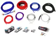 Rockville RDA0+4K 0+4 Gauge Dual Amplifier Installation Kit+2 Farad Capacitor