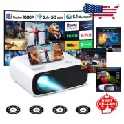 Versatile Movie Mini Projector - 18000 Lumens with WiFi & Bluetooth Connectivity