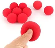 10Pcs 4.5cm Close-Up Magic Sponge Ball,Soft Red Sponge Ball,Street Classical Comedy Trick Props