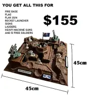 Army Trench System Soldier Anzac Soldiers Playset War Gaming Somme WW1 Role Play