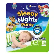 Babylove Sleepy Nights 2-4 Years Nappy Pants 12 Pack