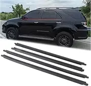 Compatible for Toyota Fortuner 2004-2015 Car Window Outer Glass Weatherstrip Side Door Moulding Trim Seal Pressure Strip 4pcs