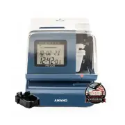 Amano Electronic Time Clock & Date Stamp: Atomic Accuracy, Custom Text Imprin...