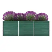 Raised Garden Bed Planter 240cm x 80cm Galvanised Steel Green Flower Vegetable