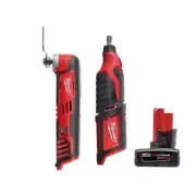 Milwaukee Oscillating Multi-Tool + Rotary Tool 12V Li-Ion Cordless + 6Ah Battery