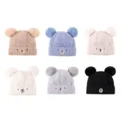 BigPompom Bear Hat Winter Warm Hairball Hat Beanie for Baby Infant Toddler