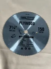 TOOL SHOP 7 1/4" SAW BLADE PLYWOOD/PARTICLE BOARD 5/8" - 150 TEETH - NOS 9/4