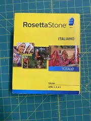 Rosetta Stone Italian Version 4 Totale Level 1 2 3 Set by Rosetta Stone w/ Key
