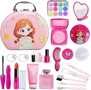 Toddler Makeup Kit Pretend, Fake Make up Toy, Cosmetic Bag Pretend Makeup, Safe for Imaginative Play, 21 Pieces Set:, 19x8.5x17.5cm, for, Girl/Christmas/Birthday