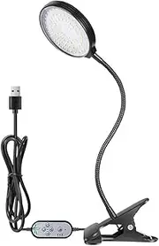 USB Pla Grow Light 78 s Sunlight Full Spectrum Adjustable Desktop Clamp Growing Lamp for Indoor Pl 5 Dimmable Levels 4/8/12H Timer