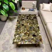 24"x48" Brown Agate Center Table Top Natural Geode Stone Slab Custom Home Decor