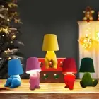 Flocking Bedside Touch Control Table Lamps Colorful Velvet Table Lamp