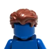 Lego - Minifigure Hair - Brown, Swept Back, Wavy