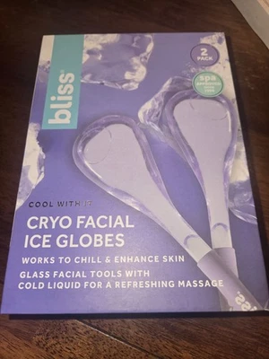 Bliss Skin Care Spa Chill FIRMING Face Cryo Facial Ice Globes 2 in Pack