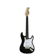 Aria STG-MINI Series 3/4 Size Electric Guitar Black with Basswood Body and Maple Neck