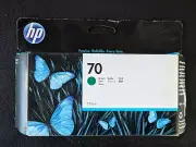 HP 70 Green DesignJet Ink 130ml Cartridge C9457A OEM Sealed Foil Open Box