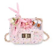 Children's Mini Handbag Cute Flower Crossbody Bags for Kids Small Coin Wallet Baby Girls Pearl Change Purse Gift