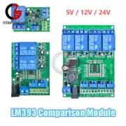 DC 5/12/24V LM393 Comparator 1/2/4Channel Voltage Comparator Module Relay Switch