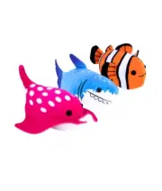 Zhu Zhu Aquarium 3 Pack - Shark, Manta, Clownfish, Butch, Finnegan, Namazu