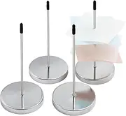 4 Pcs Receipt Holder Spike, Stainless Steel Receipt Holder Organizer, Check Spindle Ticket Stabber, Desk Receipt Holder for Ticket Check Paper Note, Memo Holder Stand for Restaurant Supplies Office