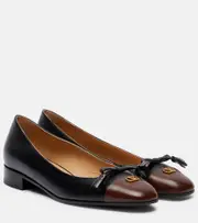 [Valentino Garavani] Valentino Garavani Valet Du Roi leather ballet flats AU 10 black