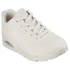 Womens Skechers Uno - Stand On Air Off White Lace Up Sneaker Shoes